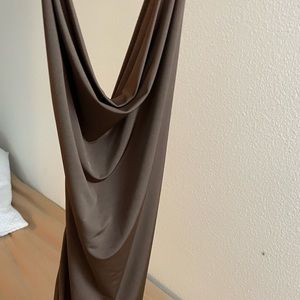 Brown mini cocktail dress